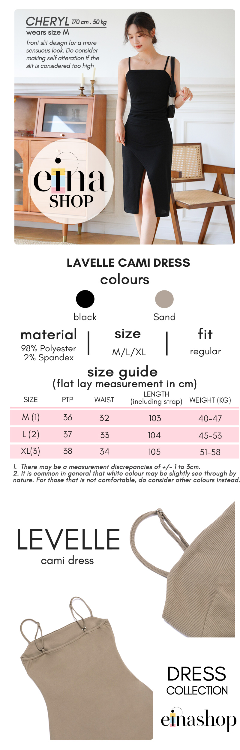 Levelle Cami Dress - einashop